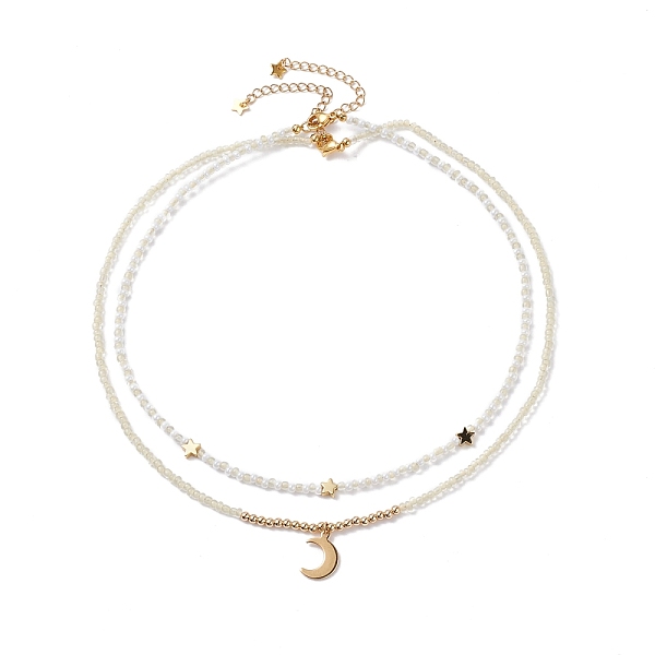 PandaHall Star & Moon Pendant Necklaces Set for Teen Girl Women, Clear Crystal Glass Seed Beads Necklaces, Golden, Champagne Yellow, 17.72...
PandaHall Star & Moon Pendant Necklaces Set for Teen Girl Women, Clear Crystal Glass Seed Beads Necklaces, Golden, Champagne Yellow, 17.72...