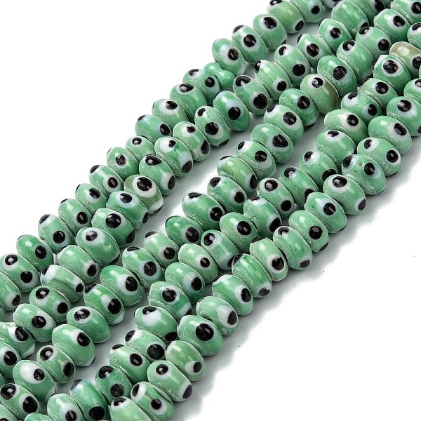 PandaHall Rondelle Evil Eye Lampwork Bead Strands, Dark Sea Green, 9~11x5~6mm, Hole: 2mm, about 50pcs/strand, 11 inch Lampwork Evil Eye
PandaHall Rondelle Evil Eye Lampwork Bead Strands, Dark Sea Green, 9~11x5~6mm, Hole: 2mm, about 50pcs/strand, 11 inch Lampwork Evil Eye