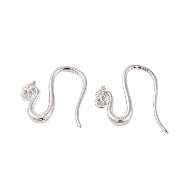 PandaHall 925 Sterling Silver Hoop Earrings Findings, Real Platinum Plated, 17.5~18mm, Hole: 1mm, Pin: 0.8mm Sterling Silver
PandaHall 925 Sterling Silver Hoop Earrings Findings, Real Platinum Plated, 17.5~18mm, Hole: 1mm, Pin: 0.8mm Sterling Silver