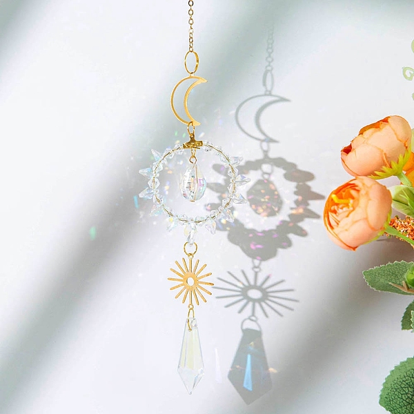 PandaHall Metal Hanging Ornaments, Glass Cone Tassel Suncatchers for Home Garden Ornament, Moon, 295x55mm Glass Moon
PandaHall Metal Hanging Ornaments, Glass Cone Tassel Suncatchers for Home Garden Ornament, Moon, 295x55mm Glass Moon