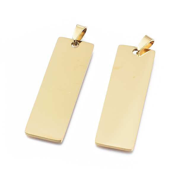 PandaHall Ion Plating(IP) 304 Stainless Steel Pendants, Stamping Blank Tag, Rectangle, Golden, 48x15x1mm, Hole: 4x7mm 304 Stainless Steel...
PandaHall Ion Plating(IP) 304 Stainless Steel Pendants, Stamping Blank Tag, Rectangle, Golden, 48x15x1mm, Hole: 4x7mm 304 Stainless Steel...
