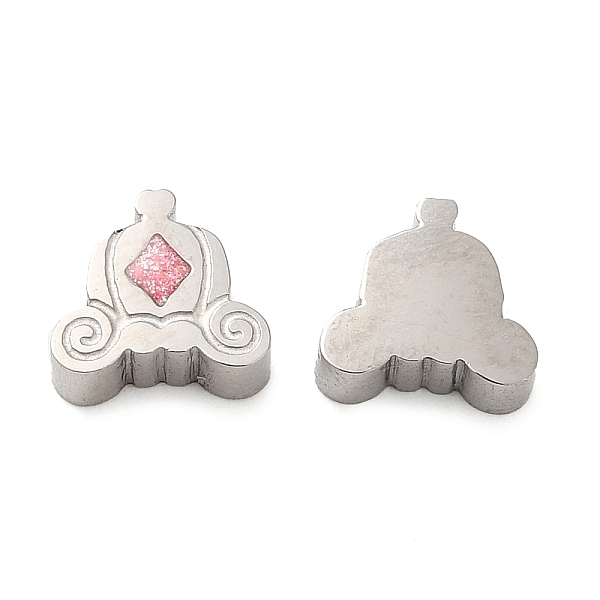 PandaHall 304 Stainless Steel Beads, with Enamel, Pumpkin Cart, Stainless Steel Color, 7x7.5x3.3mm, Hole: 1.9mm Stainless Steel+Enamel...
PandaHall 304 Stainless Steel Beads, with Enamel, Pumpkin Cart, Stainless Steel Color, 7x7.5x3.3mm, Hole: 1.9mm Stainless Steel+Enamel...