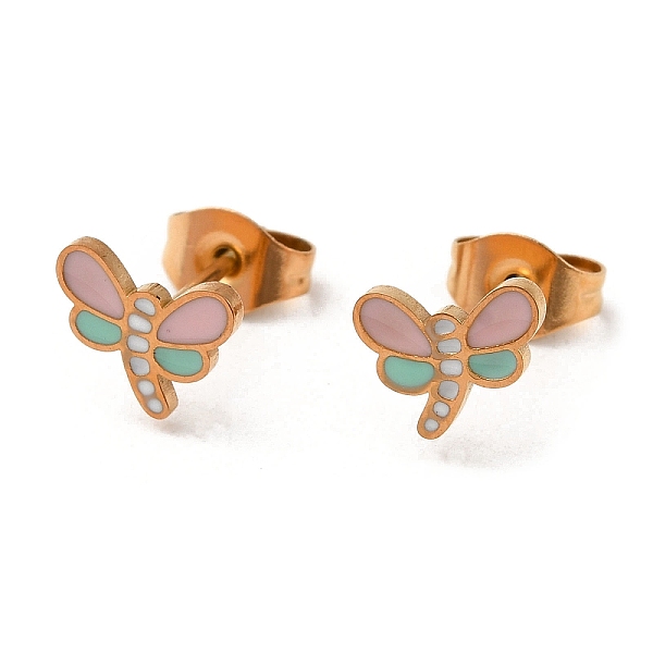 PandaHall Ion Plating(IP) 304 Stainless Steel Stud Earrings with Colorful Enamel, Dragonfly Shape, Real 18K Gold Plated, 6x8mm 304 Stainless..., Multicolor
PandaHall Ion Plating(IP) 304 Stainless Steel Stud Earrings with Colorful Enamel, Dragonfly Shape, Real 18K Gold Plated, 6x8mm 304 Stainless..., Multicolor