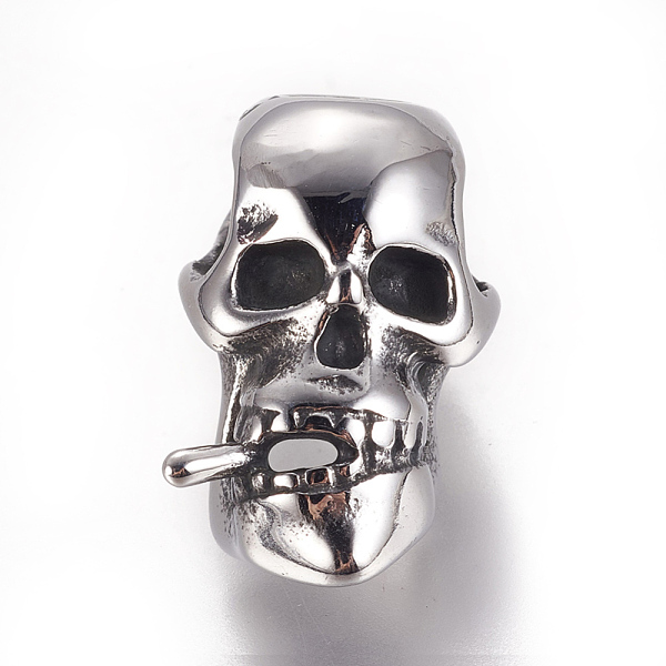 PandaHall 304 Stainless Steel Beads, Skull, Antique Silver, 22x14x15mm, Hole: 6mm 304 Stainless Steel Skull
PandaHall 304 Stainless Steel Beads, Skull, Antique Silver, 22x14x15mm, Hole: 6mm 304 Stainless Steel Skull