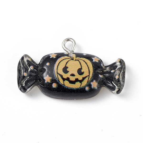 PandaHall Translucent Resin Pendants, Halloween Candy Charms, with Platinum Tone Iron Loops, Black, 18.5x31x6mm, Hole: 2mm Iron+Resin Candy...
PandaHall Translucent Resin Pendants, Halloween Candy Charms, with Platinum Tone Iron Loops, Black, 18.5x31x6mm, Hole: 2mm Iron+Resin Candy...
