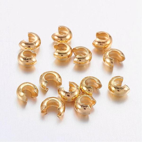 PandaHall Brass Crimp Beads Covers, Nickel Free, Golden Color, Size: About 4mm In Diameter, Hole: 1.5~1.8mm Brass
PandaHall Brass Crimp Beads Covers, Nickel Free, Golden Color, Size: About 4mm In Diameter, Hole: 1.5~1.8mm Brass