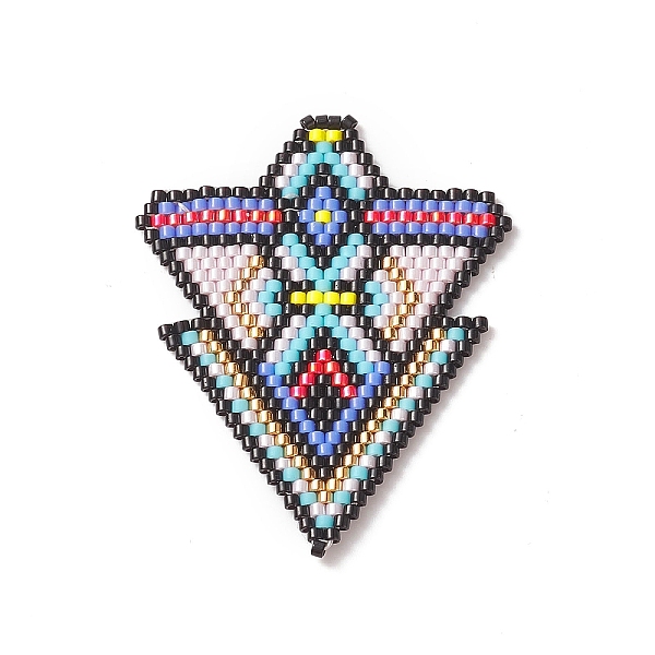 PandaHall Handmade Loom Pattern MIYUKI Seed Beads, Triangle Pendants, Colorful, 49x39x1.5mm, Hole: 0.7mm Glass Triangle
PandaHall Handmade Loom Pattern MIYUKI Seed Beads, Triangle Pendants, Colorful, 49x39x1.5mm, Hole: 0.7mm Glass Triangle