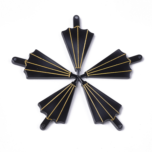 PandaHall Cellulose Acetate(Resin) Pendants, Umbrella, Black, 39.5x19~19.5x2.5mm, Hole: 1.2mm Cellulose Acetate Umbrella Black
PandaHall Cellulose Acetate(Resin) Pendants, Umbrella, Black, 39.5x19~19.5x2.5mm, Hole: 1.2mm Cellulose Acetate Umbrella Black