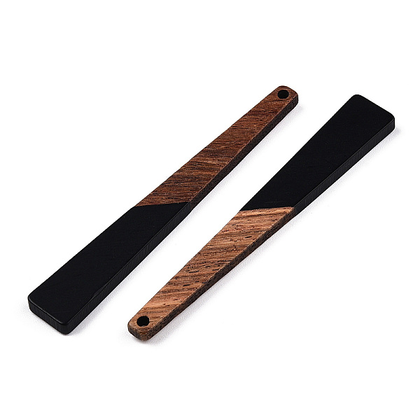 PandaHall Opaque Resin & Walnut Wood Big Pendants, Trapezoid Charm, Black, 69.5x10.5x3mm, Hole: 2mm Resin+Wood Trapezoid Black
PandaHall Opaque Resin & Walnut Wood Big Pendants, Trapezoid Charm, Black, 69.5x10.5x3mm, Hole: 2mm Resin+Wood Trapezoid Black