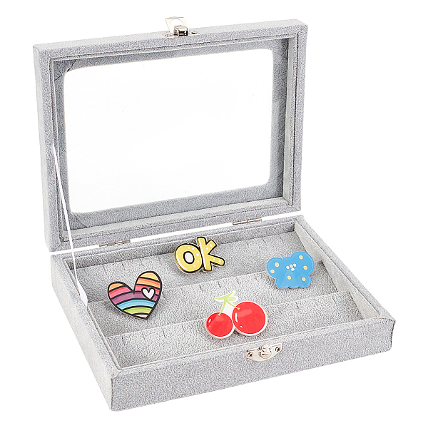 PandaHall Rectangle Velvet Badge Presentation Boxes , Clear Glass Visible Window Storage Box for Brooch Storage, with Iron Clasps, Light...
PandaHall Rectangle Velvet Badge Presentation Boxes , Clear Glass Visible Window Storage Box for Brooch Storage, with Iron Clasps, Light...