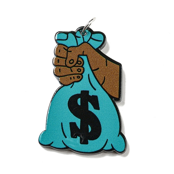 PandaHall Printed Acrylic Pendants, with Iron Jump Ring, Light Sea Green, 40x27x3mm, Hole: 5mm Iron+Acrylic Others
PandaHall Printed Acrylic Pendants, with Iron Jump Ring, Light Sea Green, 40x27x3mm, Hole: 5mm Iron+Acrylic Others