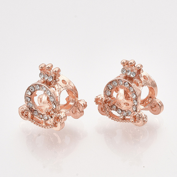 PandaHall Alloy European Beads, Large Hole Beads, with Rhinestones, Pumpkin Cart, Crystal, Rose Gold, 12x12x8.5mm, Hole: 4.5mm..., Clear
PandaHall Alloy European Beads, Large Hole Beads, with Rhinestones, Pumpkin Cart, Crystal, Rose Gold, 12x12x8.5mm, Hole: 4.5mm..., Clear