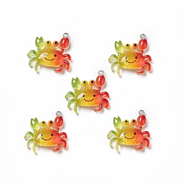 PandaHall Ocean Theme Transparent Resin Pendants, with Glitter Powder and Platinum Tone Iron Loops, Sea Animal Charm, Colorful, Crab Pattern...
PandaHall Ocean Theme Transparent Resin Pendants, with Glitter Powder and Platinum Tone Iron Loops, Sea Animal Charm, Colorful, Crab Pattern...