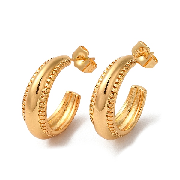 PandaHall Rack Plating Brass Round Stud Earrings, Long-Lasting Plated Half Hoop Earrings, Golden, 29x23x8mm Brass Round
PandaHall Rack Plating Brass Round Stud Earrings, Long-Lasting Plated Half Hoop Earrings, Golden, 29x23x8mm Brass Round