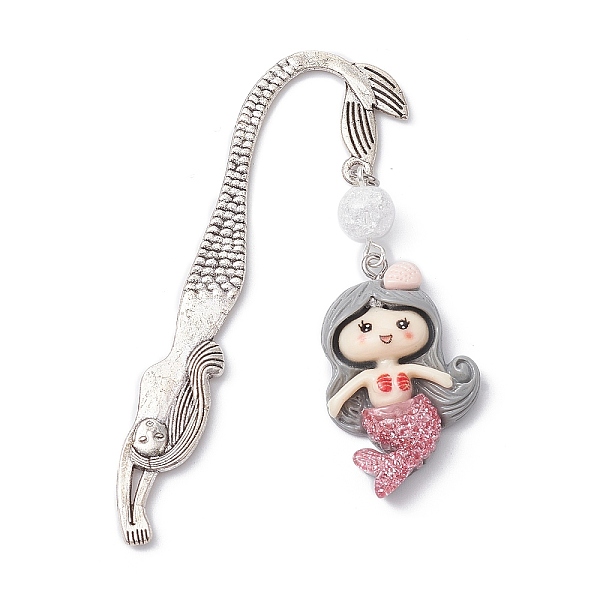 PandaHall Mermaid Resin Pendant Bookmarks, with Synthetic Crackle Quartz Bead, Gray, 78.5mm, Pendant: 47x22x7.5mm Resin Mermaid Gray
PandaHall Mermaid Resin Pendant Bookmarks, with Synthetic Crackle Quartz Bead, Gray, 78.5mm, Pendant: 47x22x7.5mm Resin Mermaid Gray
