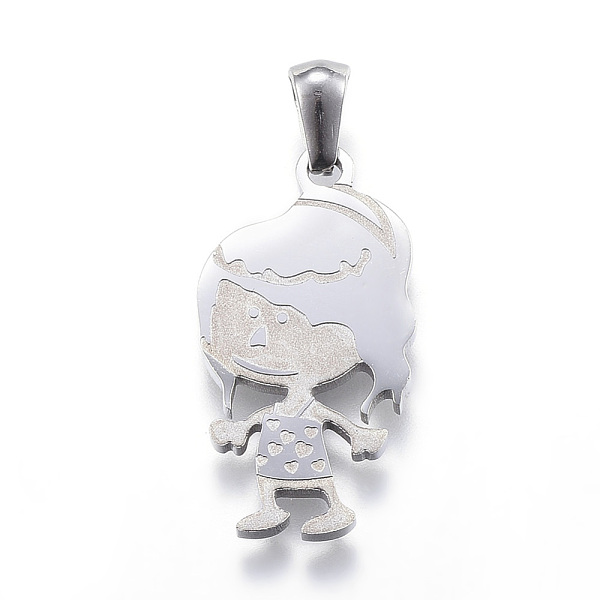PandaHall 304 Stainless Steel Pendants, Girl, Stainless Steel Color, 26x14x2mm, Hole: 3x6mm 304 Stainless Steel Human
PandaHall 304 Stainless Steel Pendants, Girl, Stainless Steel Color, 26x14x2mm, Hole: 3x6mm 304 Stainless Steel Human