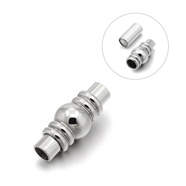 PandaHall Smooth 304 Stainless Steel Tube Magnetic Clasps with Glue-in Ends, Stainless Steel Color, 17x7mm, Hole: 3mm 304 Stainless Steel...
PandaHall Smooth 304 Stainless Steel Tube Magnetic Clasps with Glue-in Ends, Stainless Steel Color, 17x7mm, Hole: 3mm 304 Stainless Steel...