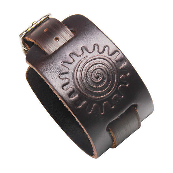 PandaHall Leather Cord Bracelets, with Alloy Findings, Gear, Platinum, Coconut Brown, 11-5/8 inch(29.5cm), 40mm Wide Leather Brown
PandaHall Leather Cord Bracelets, with Alloy Findings, Gear, Platinum, Coconut Brown, 11-5/8 inch(29.5cm), 40mm Wide Leather Brown