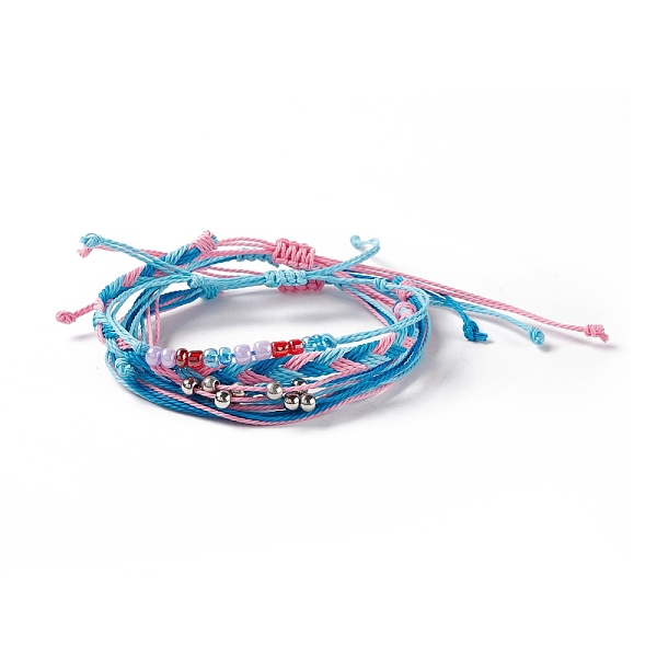 PandaHall 4Pcs 4 Style Alloy & Glass Braided Bead Bracelets Set, Waxed Polyester Cord Adjustable Bracelets for Women, Light Sky Blue, Inner...
PandaHall 4Pcs 4 Style Alloy & Glass Braided Bead Bracelets Set, Waxed Polyester Cord Adjustable Bracelets for Women, Light Sky Blue, Inner...
