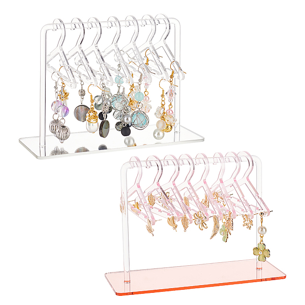 PandaHall 2 Sets 2 Colors Acrylic Earring Display Stands, Coat Hanger Shaped Earring Organizer Holder with 8Pcs Mini Hangers, Mixed Color..., Multicolor
PandaHall 2 Sets 2 Colors Acrylic Earring Display Stands, Coat Hanger Shaped Earring Organizer Holder with 8Pcs Mini Hangers, Mixed Color..., Multicolor