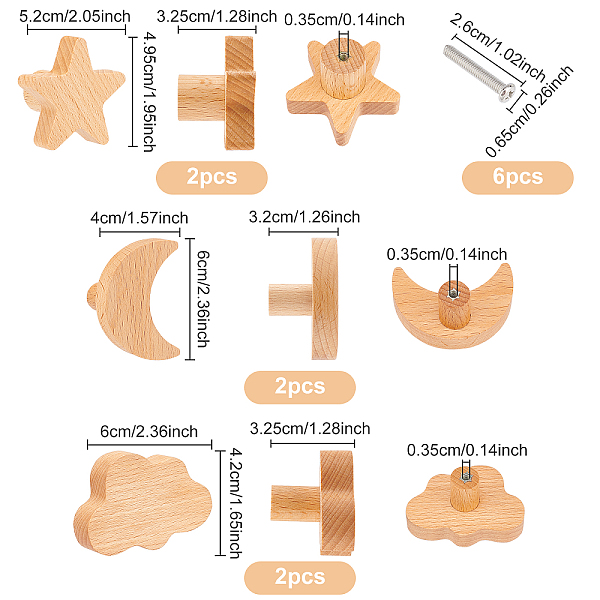 PandaHall BENECREAT 6Pcs 3 Styles Wood Wall Hooks Star Moon Cloud Hat Hooks Decorative Wall Mounted Coat Rack with Screws for Hanging..., Orange
PandaHall BENECREAT 6Pcs 3 Styles Wood Wall Hooks Star Moon Cloud Hat Hooks Decorative Wall Mounted Coat Rack with Screws for Hanging..., Orange