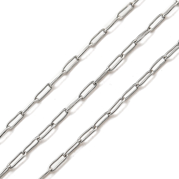 PandaHall 304 Stainless Steel Chains, Paperclip Chains, Soldered, with Spool, Stainless Steel Color, 2.7x0.8x0.25mm 304 Stainless Steel
PandaHall 304 Stainless Steel Chains, Paperclip Chains, Soldered, with Spool, Stainless Steel Color, 2.7x0.8x0.25mm 304 Stainless Steel