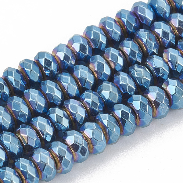 PandaHall Electroplate Non-magnetic Synthetic Hematite Beads Strands, Faceted, Rondelle, Blue Plated, 4x2mm, Hole: 1mm, about 170pcs/strand...
PandaHall Electroplate Non-magnetic Synthetic Hematite Beads Strands, Faceted, Rondelle, Blue Plated, 4x2mm, Hole: 1mm, about 170pcs/strand...