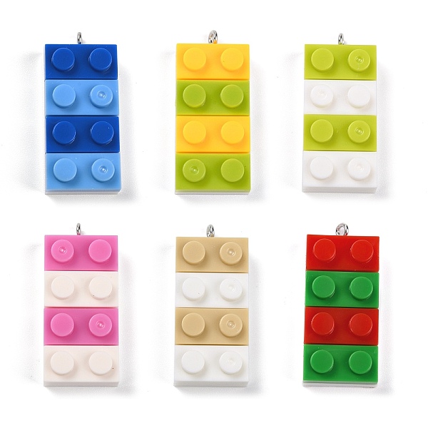 PandaHall Resin Pendants, with Platinum Iron Loop, Toy Bricks, Mixed Color, 36x15.5x8mm, Hole: 2.6mm Iron+Resin Others Multicolor
PandaHall Resin Pendants, with Platinum Iron Loop, Toy Bricks, Mixed Color, 36x15.5x8mm, Hole: 2.6mm Iron+Resin Others Multicolor