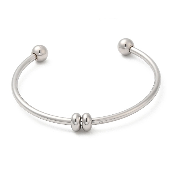 PandaHall Screw End Ball 304 Stainless Steel Open Cuff Bangles, Torque Bangles for Women, Stainless Steel Color, 1/8 inch(0.3cm), Inner...
PandaHall Screw End Ball 304 Stainless Steel Open Cuff Bangles, Torque Bangles for Women, Stainless Steel Color, 1/8 inch(0.3cm), Inner...