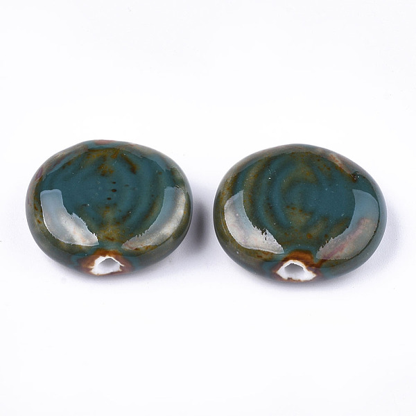 PandaHall Handmade Porcelain Beads, Fancy Antique Glazed Porcelain, Flat Round, Cadet Blue, 23~24x24~27x9~10mm, Hole: 3mm Porcelain Flat...
PandaHall Handmade Porcelain Beads, Fancy Antique Glazed Porcelain, Flat Round, Cadet Blue, 23~24x24~27x9~10mm, Hole: 3mm Porcelain Flat...