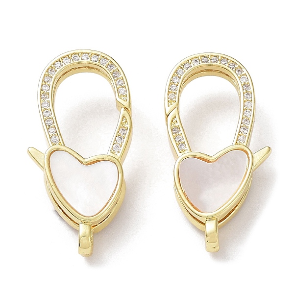 PandaHall Rack Plating Brass Micro Pave Clear Cubic Zirconia Lobster Claw Clasps, with Natural Shell, Cadmium Free & Lead Free, Long-Lasting...
PandaHall Rack Plating Brass Micro Pave Clear Cubic Zirconia Lobster Claw Clasps, with Natural Shell, Cadmium Free & Lead Free, Long-Lasting...