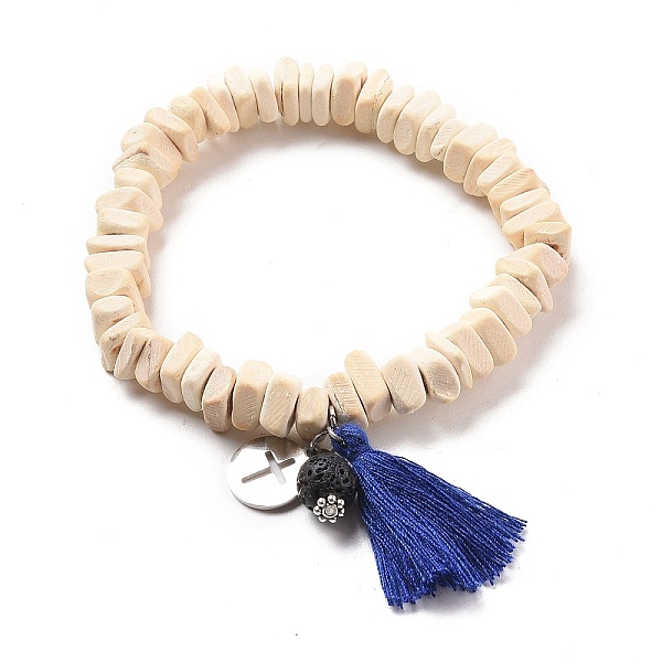 PandaHall Stretch Charm Bracelets, with Coconut Beads, Natural Lava Rock Beads, 304 Stainless Steel Charms and Cotton Thread Tassels, Flat...
PandaHall Stretch Charm Bracelets, with Coconut Beads, Natural Lava Rock Beads, 304 Stainless Steel Charms and Cotton Thread Tassels, Flat...