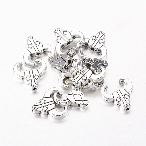 PandaHall Tibetan Style Alloy Beads, Cattle, Antique Silver, Lead Free & Cadmium Free, 14x14x3mm, Hole: 2mm Alloy Cattle
PandaHall Tibetan Style Alloy Beads, Cattle, Antique Silver, Lead Free & Cadmium Free, 14x14x3mm, Hole: 2mm Alloy Cattle