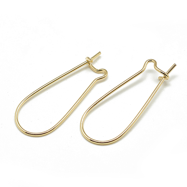 PandaHall Brass Hoop Earrings, Real 18K Gold Plated, 18 Gauge, 37x14mm, Pin: 1mm Brass
PandaHall Brass Hoop Earrings, Real 18K Gold Plated, 18 Gauge, 37x14mm, Pin: 1mm Brass