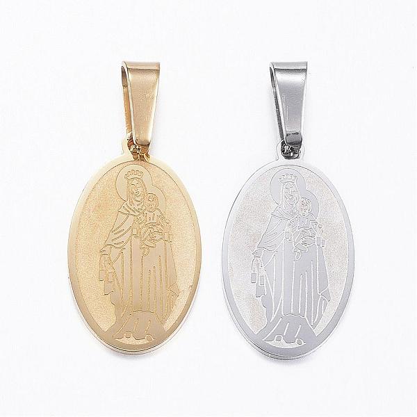 PandaHall 304 Stainless Steel Pendants, for Mothers' Day, Flat Oval with Virgin Mary & Divine Child, Mixed Color, 22x13x1mm, Hole: 8x4mm 304..., Multicolor
PandaHall 304 Stainless Steel Pendants, for Mothers' Day, Flat Oval with Virgin Mary & Divine Child, Mixed Color, 22x13x1mm, Hole: 8x4mm 304..., Multicolor