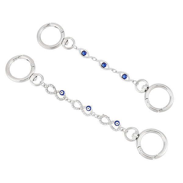 PandaHall ARRICRAFT 1 Set Alloy Enamel Evil Eye Links Bag Strap Extenders, with Crystal Rhinestone and Alloy Swivel Clasps, Infinity & Eye...
PandaHall ARRICRAFT 1 Set Alloy Enamel Evil Eye Links Bag Strap Extenders, with Crystal Rhinestone and Alloy Swivel Clasps, Infinity & Eye...