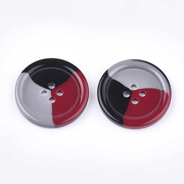 PandaHall Tri-color Resin Buttons, 4-Hole, Flat Round, Colorful, 28x4mm, Hole: 2mm Resin Flat Round
PandaHall Tri-color Resin Buttons, 4-Hole, Flat Round, Colorful, 28x4mm, Hole: 2mm Resin Flat Round