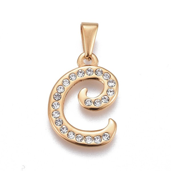 PandaHall 304 Stainless Steel Pendants, with Rhinestone, Letter, Letter.C, 23x16x2mm, Hole: 3~3.5x7.5~8mm Stainless Steel+Rhinestone Letter..., Clear
PandaHall 304 Stainless Steel Pendants, with Rhinestone, Letter, Letter.C, 23x16x2mm, Hole: 3~3.5x7.5~8mm Stainless Steel+Rhinestone Letter..., Clear