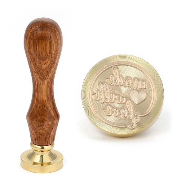 PandaHall Brass Retro Wax Sealing Stamp, with Wooden Handle for Post Decoration DIY Card Making, Made with love, Word, 90x25.5mm Brass Word
PandaHall Brass Retro Wax Sealing Stamp, with Wooden Handle for Post Decoration DIY Card Making, Made with love, Word, 90x25.5mm Brass Word