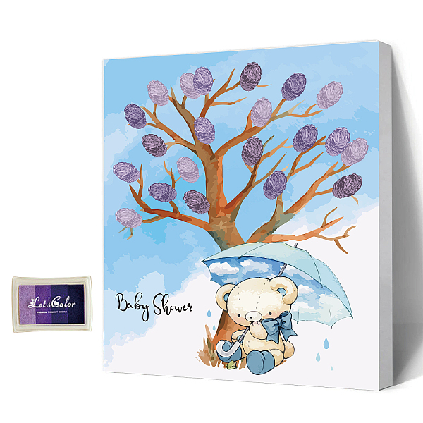 PandaHall Canvas Fingerprint Painting, with Wood Frame and 1 Box Four Color Printing Mud and 2Pcs Traceless Nail, Bear Pattern, 24.5x19.5cm...
PandaHall Canvas Fingerprint Painting, with Wood Frame and 1 Box Four Color Printing Mud and 2Pcs Traceless Nail, Bear Pattern, 24.5x19.5cm...