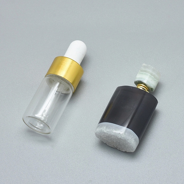 PandaHall Natural Agate Openable Perfume Bottle Pendants, with Brass Findings and Glass Essential Oil Bottles, 39~49x19~23x13~16mm, Hole...
PandaHall Natural Agate Openable Perfume Bottle Pendants, with Brass Findings and Glass Essential Oil Bottles, 39~49x19~23x13~16mm, Hole...
