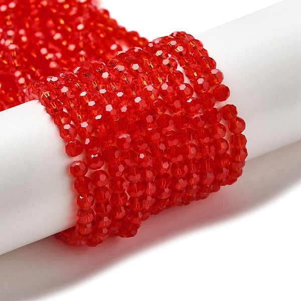 PandaHall Transparent Glass Beads Strands, Faceted(32 Facets), Round, Red, 4mm, Hole: 0.7mm, about 87~93pcs/strand, 32~33cm Glass Round Red
PandaHall Transparent Glass Beads Strands, Faceted(32 Facets), Round, Red, 4mm, Hole: 0.7mm, about 87~93pcs/strand, 32~33cm Glass Round Red