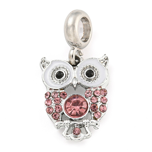 PandaHall Rack Plating Alloy Enamel Owl European Dangle Charms, Large Hole Pendants with Rhinestone, Platinum, Cadmium Free & Nickel Free &..., Pink
PandaHall Rack Plating Alloy Enamel Owl European Dangle Charms, Large Hole Pendants with Rhinestone, Platinum, Cadmium Free & Nickel Free &..., Pink
