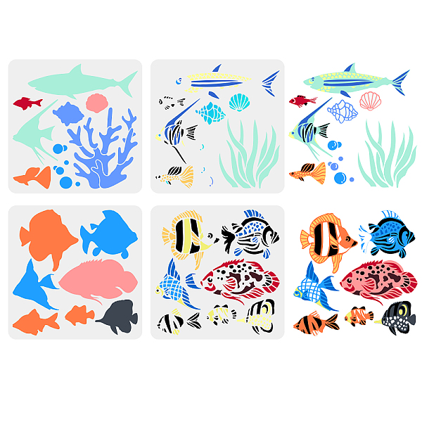 PandaHall 4Pcs 4 Styles Sea Animals Theme PET Hollow Out Drawing Painting Stencils, for DIY Scrapbook, Photo Album, Sea Animals, 300x300mm...
PandaHall 4Pcs 4 Styles Sea Animals Theme PET Hollow Out Drawing Painting Stencils, for DIY Scrapbook, Photo Album, Sea Animals, 300x300mm...