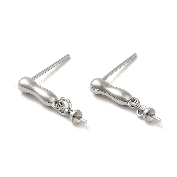 PandaHall Brass Stud Earring Findings, with 925 Sterling Silver Pins, for Half Drilled Beads, Real Platinum Plated, 18.5mm, Pin: 12x0.8mm...
PandaHall Brass Stud Earring Findings, with 925 Sterling Silver Pins, for Half Drilled Beads, Real Platinum Plated, 18.5mm, Pin: 12x0.8mm...