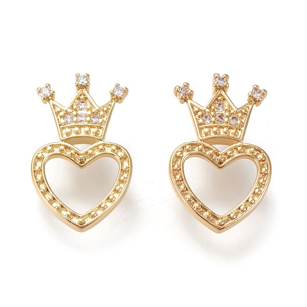 PandaHall Brass Micro Pave Cubic Zirconia Pendants, Long-lasting Plated, Crown with Heart, Clear, Golden, 21x13x5.5mm, Hole: 2mm Brass+Cubic...
PandaHall Brass Micro Pave Cubic Zirconia Pendants, Long-lasting Plated, Crown with Heart, Clear, Golden, 21x13x5.5mm, Hole: 2mm Brass+Cubic...