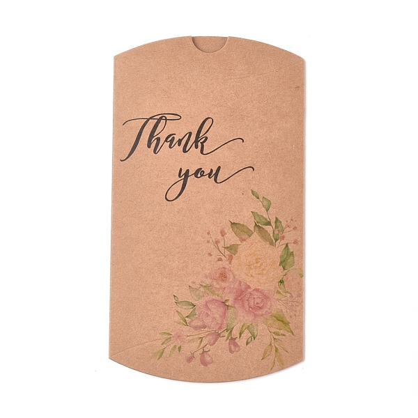 PandaHall Paper Pillow Boxes, Gift Candy Packing Box, Flower Pattern & Word Thank You, BurlyWood, Box: 12.5x7.6x1.9cm, Unfold..., Orange
PandaHall Paper Pillow Boxes, Gift Candy Packing Box, Flower Pattern & Word Thank You, BurlyWood, Box: 12.5x7.6x1.9cm, Unfold..., Orange