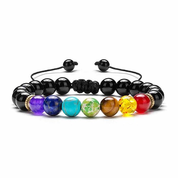 PandaHall Chakra Theme Natural & Synthetic Mixed Stones Braided Bracelets, Black Agate Adjustable Bracelets for Women Black Agate
PandaHall Chakra Theme Natural & Synthetic Mixed Stones Braided Bracelets, Black Agate Adjustable Bracelets for Women Black Agate