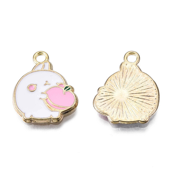 PandaHall Alloy Enamel Pendants, Cadmium Free & Lead Free, Light Gold, Rabbit with Peach, Pearl Pink, 18.5x15x1.5mm, Hole: 1.8mm...
PandaHall Alloy Enamel Pendants, Cadmium Free & Lead Free, Light Gold, Rabbit with Peach, Pearl Pink, 18.5x15x1.5mm, Hole: 1.8mm...