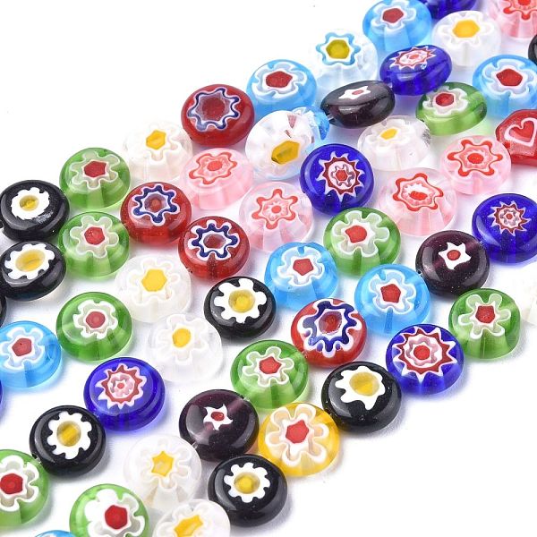 PandaHall Flat Round Handmade Millefiori Glass Beads, Mixed Color, 10x4mm, Hole: 1mm, about 38pcs/strand, 14.5 inch Millefiori Lampwork Flat..., Multicolor
PandaHall Flat Round Handmade Millefiori Glass Beads, Mixed Color, 10x4mm, Hole: 1mm, about 38pcs/strand, 14.5 inch Millefiori Lampwork Flat..., Multicolor